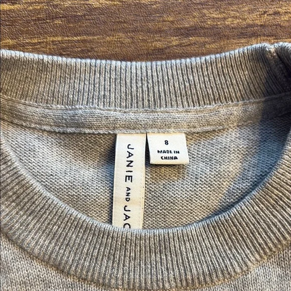 Janie and Jack Gray Crewneck Sweater Classic Design - Picture 2 of 6